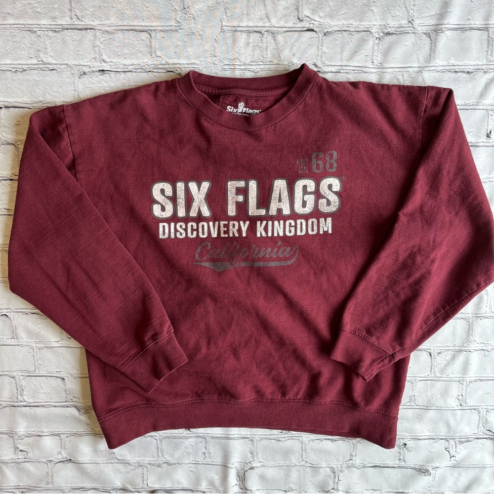 Six Flags Discovery Kingdom Med. Mens Crewneck Sweatshirt California Theme Park
